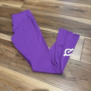 Nike x Peleton purple athletic leggings